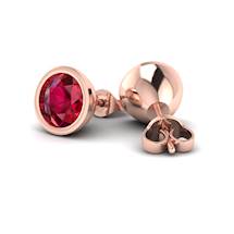 Ruby Rose Gold Imperial Cone Stud Earrings