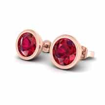 Ruby Rose Gold Imperial Cone Stud Earrings
