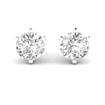 Cubic Zirconia Sterling Silver North Star Stud Earrings