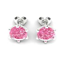 Pink Sapphire Earrings White Gold North Star Design