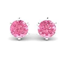 Pink Sapphire Earrings White Gold North Star Design