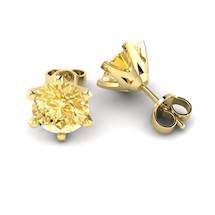 Yellow Sapphire Earrings Yellow Gold North Star Design