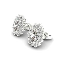Cubic Zirconia Sterling Silver Princess Kate Stud Earrings