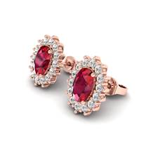 Ruby Rose Gold Princess Kate Stud Earrings