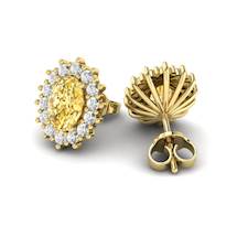 Yellow Sapphire Earrings Yellow Gold Princess Kate Design