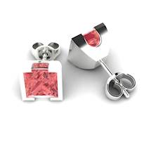 Padparadscha Sterling Silver Watchtower Design