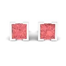 Padparadscha Sterling Silver Watchtower Design