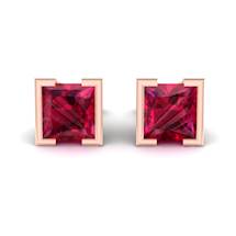 Ruby Rose Gold Watchtower Stud Earrings