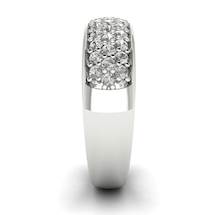 White Sapphire White Gold Eternity Ring Glitterati