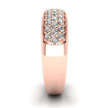 White Sapphire Rose Gold Eternity Ring Glitterati