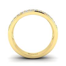 White Sapphire Yellow Gold Eternity Ring Glitterati