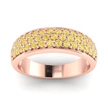 Yellow Sapphire Rose Gold Eternity Ring Glitterati