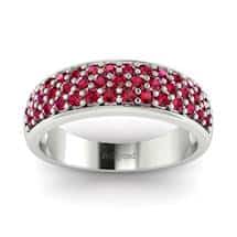 Ruby White Gold Eternity Ring Glitterati