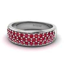 Ruby White Gold Eternity Ring Glitterati