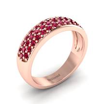 Ruby Rose Gold Eternity Ring Glitterati