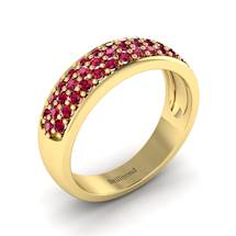 Ruby Yellow Gold Eternity Ring Glitterati