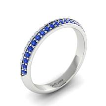 Blue Sapphire White Gold Eternity Ring Melody