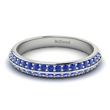 Blue Sapphire White Gold Eternity Ring Melody