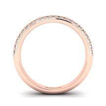 White Sapphire Rose Gold Eternity Ring Melody