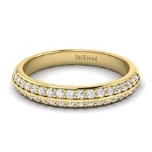 White Sapphire Yellow Gold Eternity Ring Melody