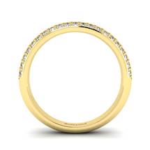 White Sapphire Yellow Gold Eternity Ring Melody
