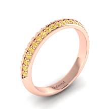 Yellow Sapphire Rose Gold Eternity Ring Melody