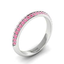Pink Sapphire White Gold Eternity Ring Melody