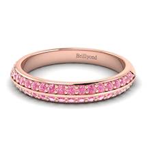 Pink Sapphire Rose Gold Eternity Ring Melody