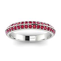 Ruby White Gold Eternity Ring Melody