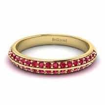 Ruby Yellow Gold Eternity Ring Melody