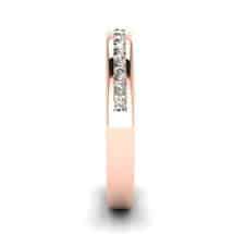 White Sapphire Rose Gold Eternity Ring New Moon