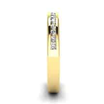 White Sapphire Yellow Gold Eternity Ring New Moon