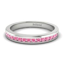 Pink Sapphire White Gold Eternity Ring New Moon