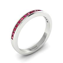 Ruby White Gold Eternity Ring New Moon