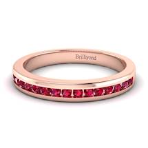 Ruby Rose Gold Eternity Ring New Moon