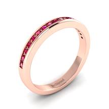 Ruby Rose Gold Eternity Ring New Moon