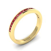Ruby Yellow Gold Eternity Ring New Moon
