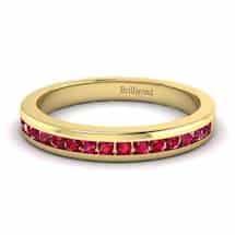 Ruby Yellow Gold Eternity Ring New Moon
