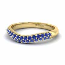 Blue Sapphire Yellow Gold Eternity Ring Que Sera