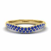 Blue Sapphire Yellow Gold Eternity Ring Que Sera