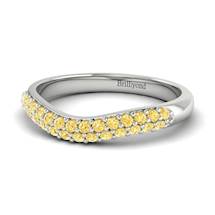 Yellow Sapphire White Gold Eternity Ring Que Sera