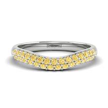 Yellow Sapphire White Gold Eternity Ring Que Sera
