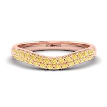 Yellow Sapphire Rose Gold Eternity Ring Que Sera