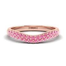 Pink Sapphire Rose Gold Eternity Ring Que Sera