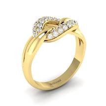 White Sapphire Yellow Gold Eternity Ring Oasis