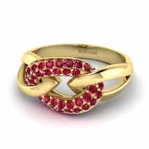 Ruby Yellow Gold Eternity Ring Oasis