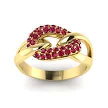 Ruby Yellow Gold Eternity Ring Oasis