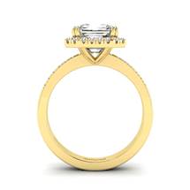 Yellow Gold Emerald Cut Diamond Engagement Ring Apex
