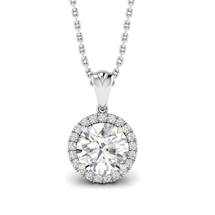 Diamond White Gold Fine Gemstone Necklace Juliet