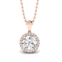 Diamond Rose Gold Fine Gemstone Necklace Juliet